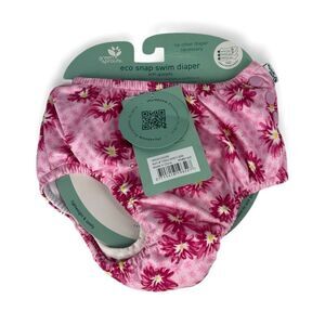 Green Sprouts Eco Snap Swim Pink Floral Reusable Baby Swimwear 4T New